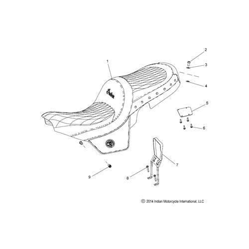 K-STUD, SEAT/SADDLEBAG [INCL. 10 STUDS]
