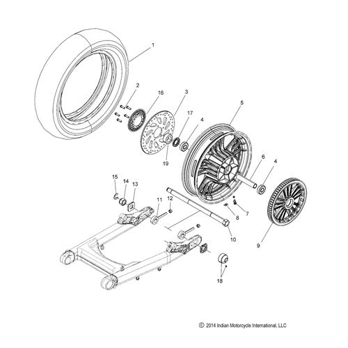 TIRE, REAR, 150/80-16