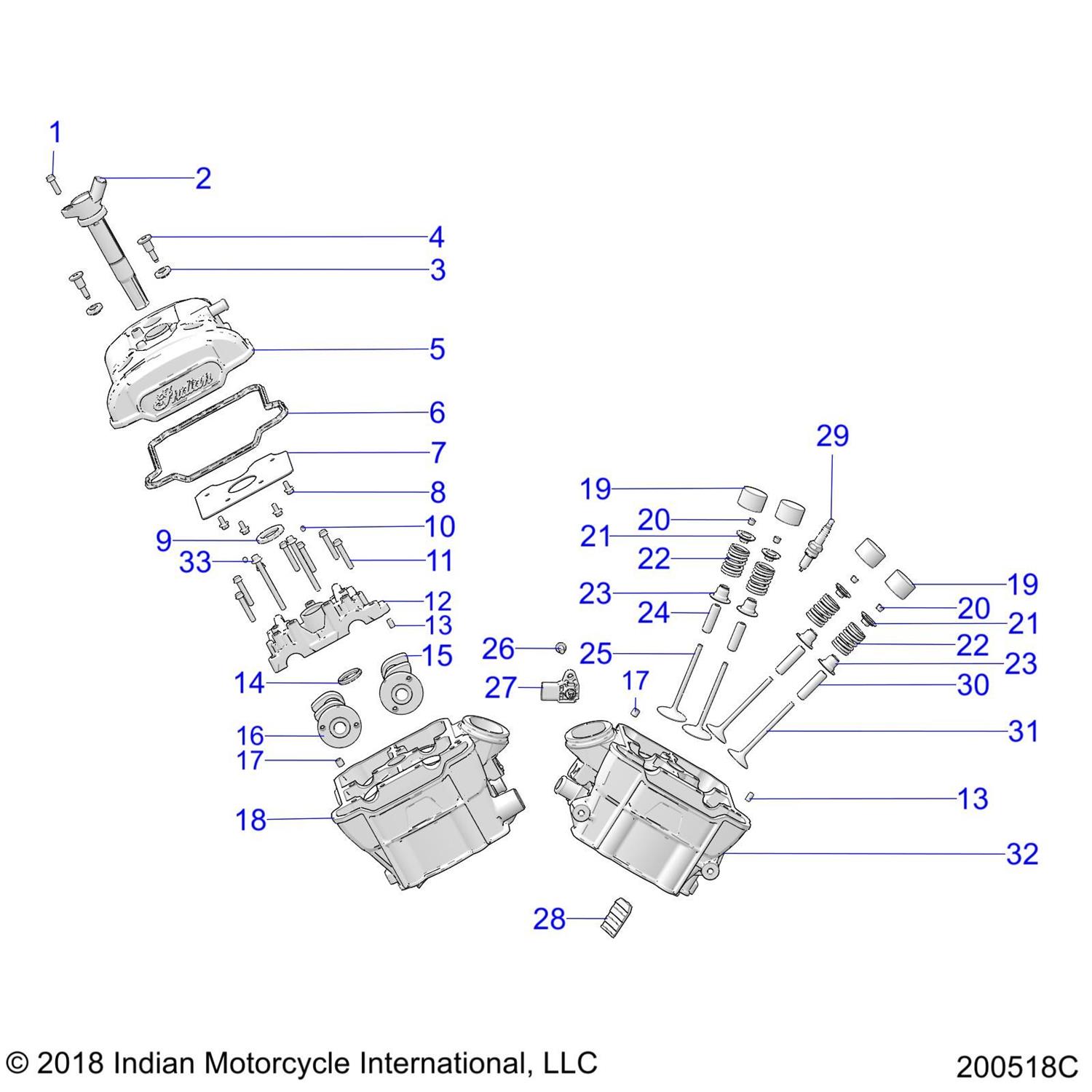 CARRIER-CAMSHAFT,REAR,MACH [MUST ORDER ASM-CYL HEAD FOR SVC]