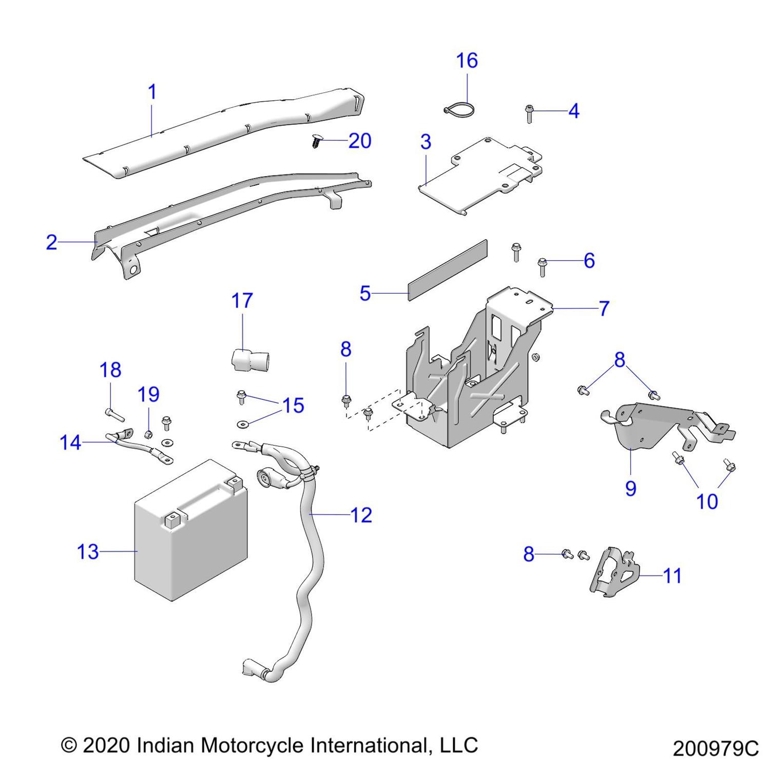 KIT,BATTERY BOLT,VICTORY(10) (INCL. BOLTS, WASHERS, AND NUTS)