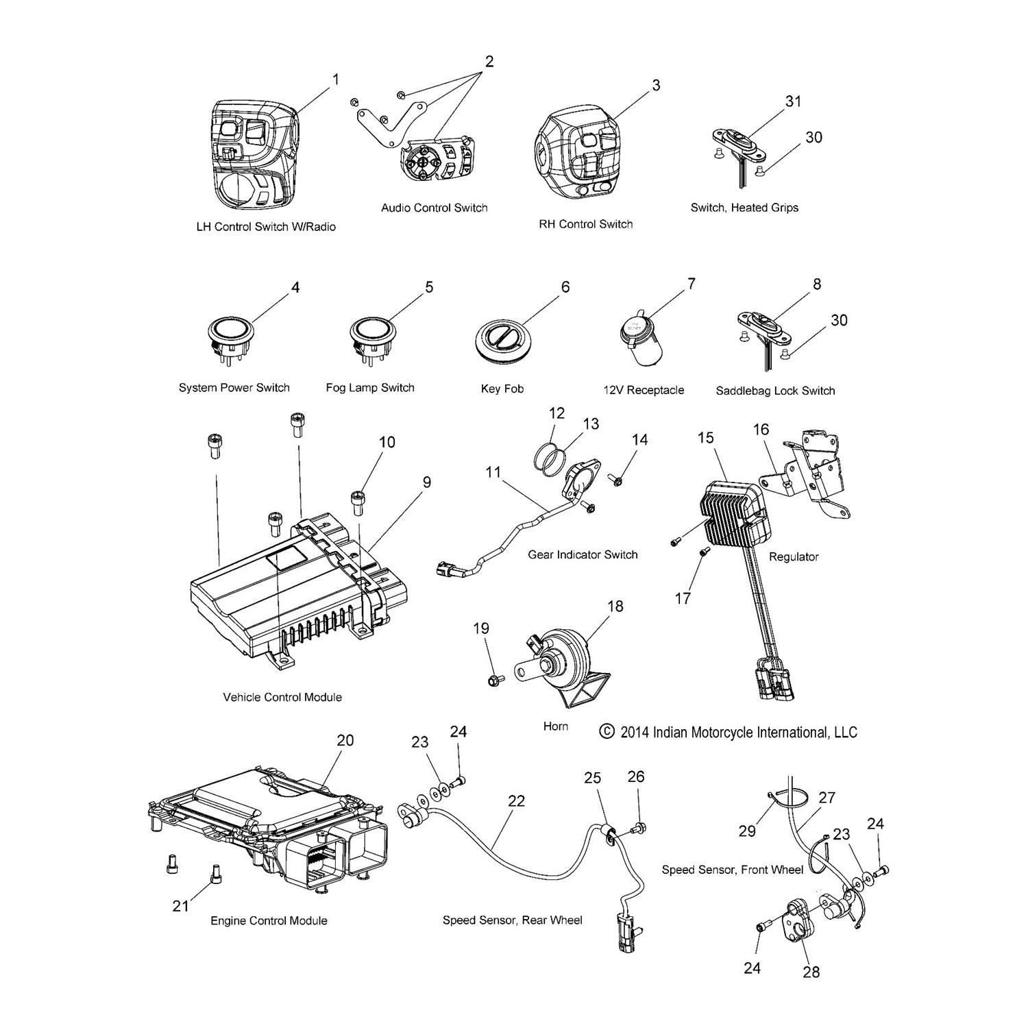 SWITCH, AUDIO CONTROL [SWITCH ONLY]