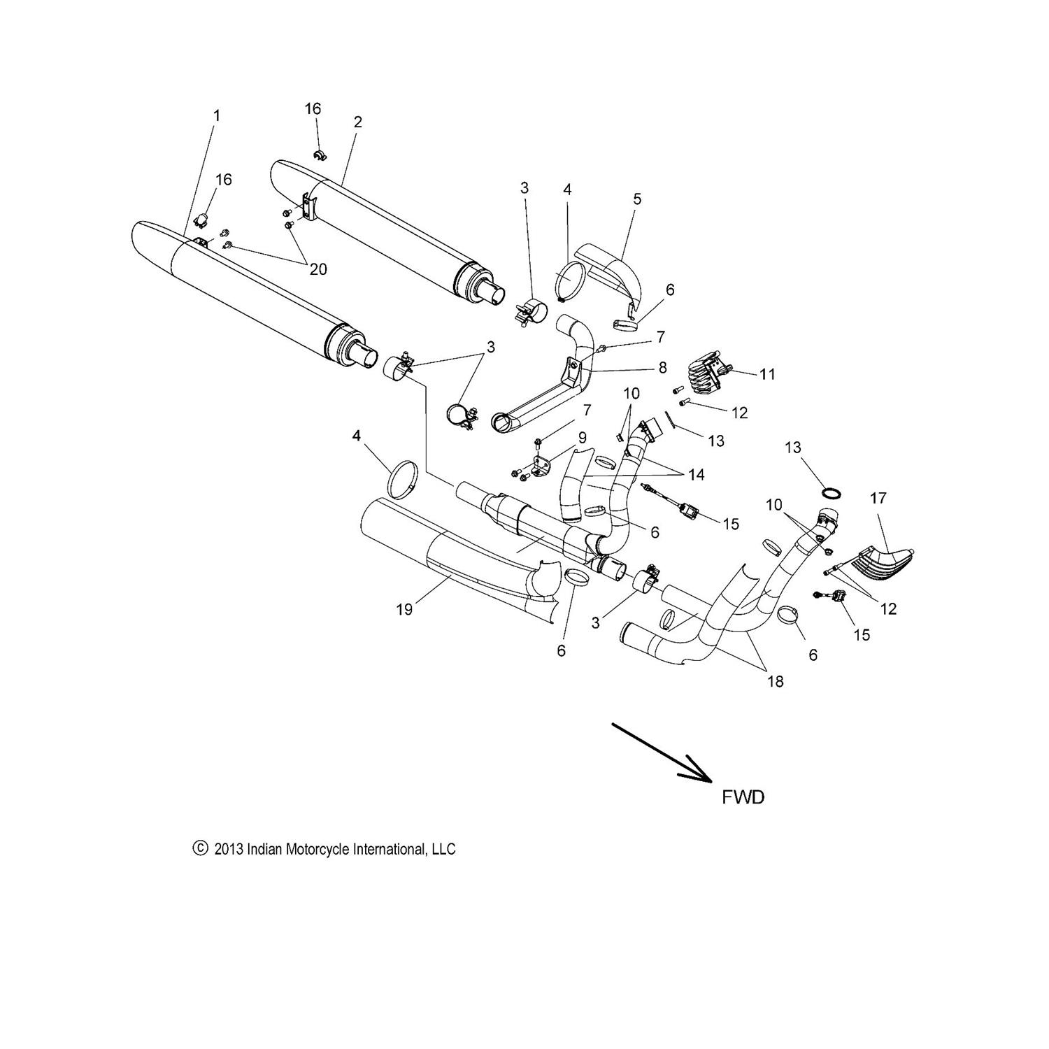 ASM., EXHAUST COVER, FRONT [WITH DOWEL PINS]